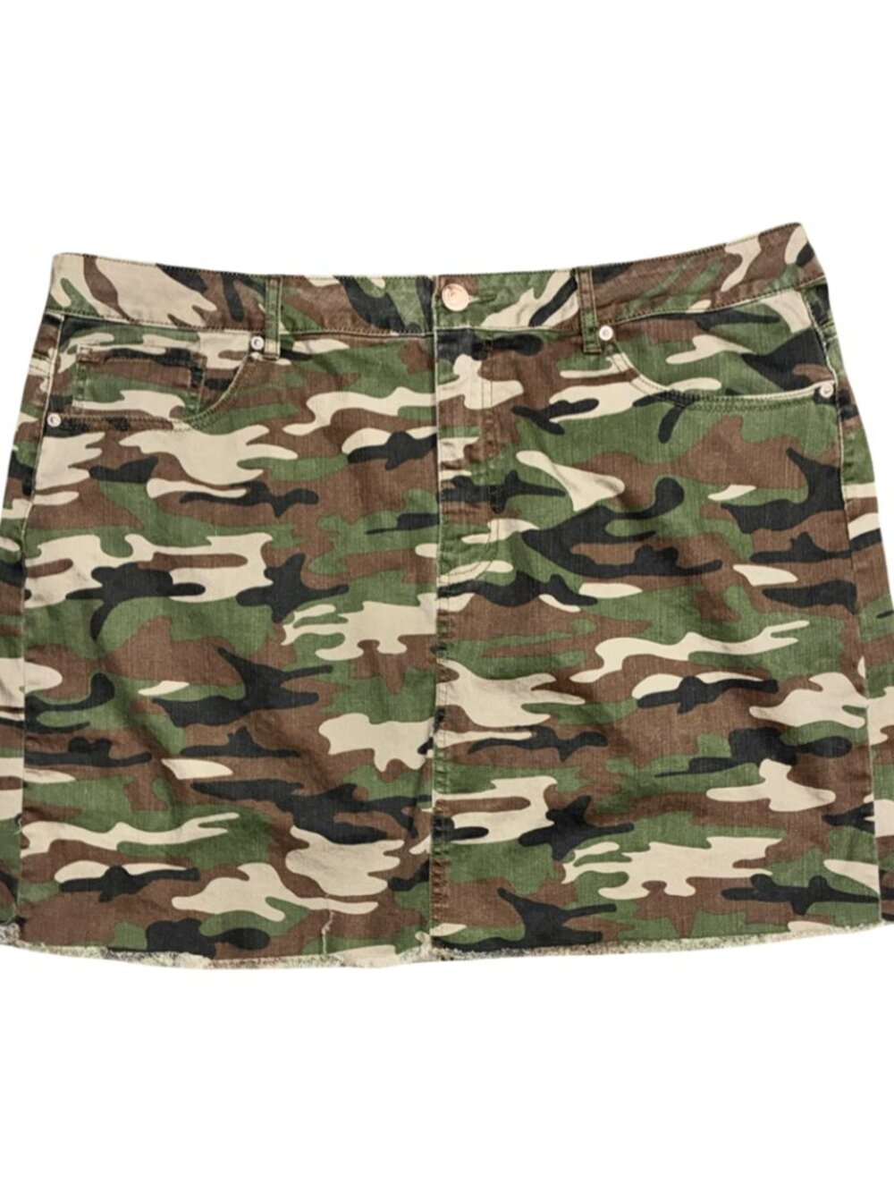 Sz.3X*Forever 21*Plus-Size Green Camouflage Mini Skirt